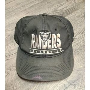 Vintage 90s Drew Pearson Los Angeles LA Raiders NFL Snapback Hat Cap READ